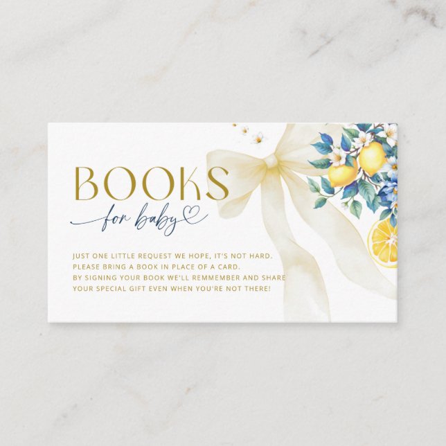 Carte D'accompagnement Italian Lemon Blue Tile Sweetie Books for Baby (Devant)