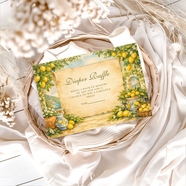Carte D'accompagnement Italian Lemon Garden Diapper Raffle (Créateur téléchargé)