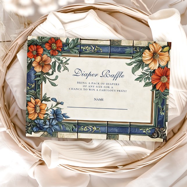 Carte D'accompagnement Italien Ciao Baby shower Diapper Raffle (Créateur téléchargé)