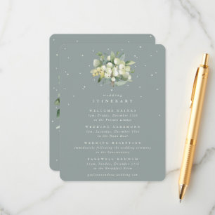 Carte D'accompagnement Itinéraire du bouquet de canneberge verte+Eucalypt