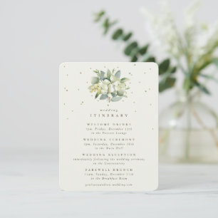 Carte D'accompagnement Itinéraire Mariage de la crème Snowberry+Eucalyptu