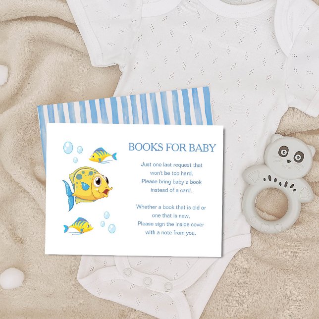 Carte D'accompagnement It's a Boy Under the Sea Books for Baby Shower (Créateur téléchargé)