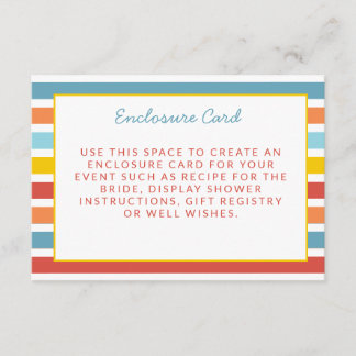 Carte D'accompagnement It's Fun To Be One Colorful Enclosure Card