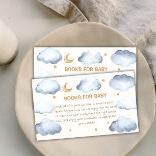 Carte D'accompagnement Ivory Moon Stars Twinkle Books For Baby shower