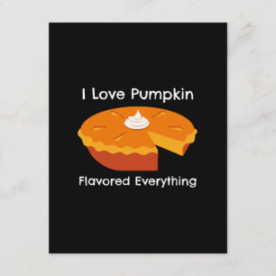 Carte D'accompagnement J'adore tout avec de l'épice de citrouille