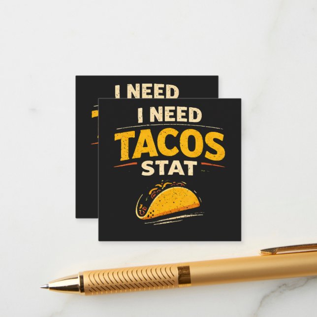 Carte D'accompagnement J'ai besoin de tacos stat (Devant/Arrière en situation)