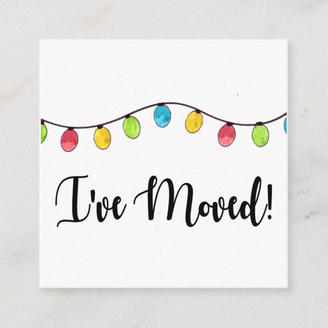 Carte D'accompagnement J'ai déplacé les lumières des arbres de Noël (Devant)