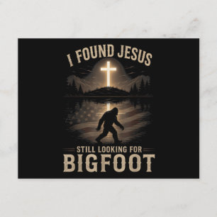 Carte D'accompagnement J'ai trouvé Jésus qui regarde toujours Bigfoot ave