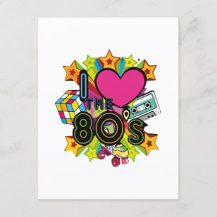 Carte D'accompagnement j'aime les années 80