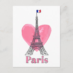Carte D'accompagnement J'aime Paris Tour Eiffel France Cadeau
