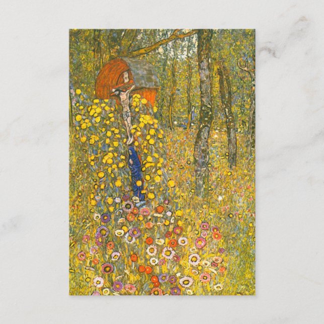 Carte D'accompagnement Jardin agricole Gustav Klimt avec Crucifix (Devant)