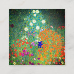 Carte D'accompagnement Jardin aux fleurs Gustav Klimt<br><div class="desc">Cartes de boîtier avec peinture à l’huile de Gustav Klimt Jardin aux fleurs (1906). Un beau jardin de fleurs violettes,  rouges,  blanches,  bleues et oranges. Un grand cadeau pour les amateurs d'art Art Nouveau et autrichien.</div>