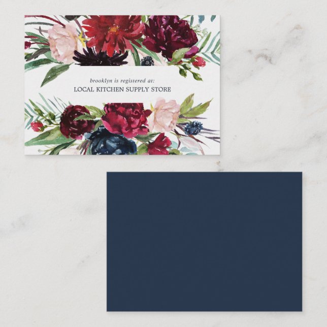 Carte D'accompagnement Jardin d'automne | Boîtier du registre des cadeaux (Devant / Derrière)