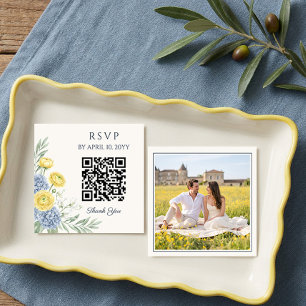 Carte D'accompagnement Jardin de campagne français QR Photo Réponse de ma