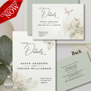 Carte D'accompagnement Jardin des papillons enchantés