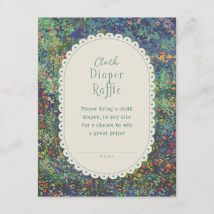 Carte D'accompagnement Jardin magique Baby shower peint Déchets Raffle