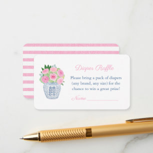 Carte D'accompagnement Jardin rose Roses Déchets Baby shower