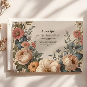 Carte D'accompagnement Jardin Vintage victorien Fête des mariées florale