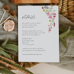 Carte D'accompagnement Jardin Whimsical Floral Elegant Détails de mariage<br><div class="desc">Carte Whimsical Floral Garden Détails du mariage</div>