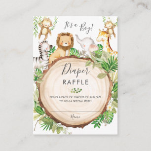 Carte D'accompagnement Jardins de verdure Animaux de la Jungle Baby showe