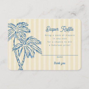 Carte D'accompagnement Jaune Pastel Diaper Raffle Insert de Palm Springs