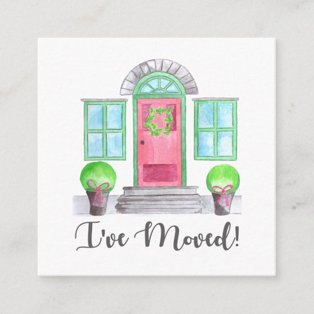 Carte D'accompagnement Je déménage ! Maison de Noël (Devant)