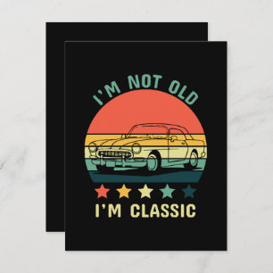 Carte D'accompagnement Je ne suis pas vieux Je suis classique