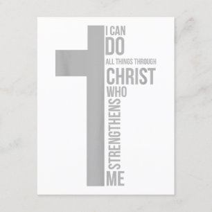 Carte D'accompagnement Je Peux Faire Tout Par Le Christ Qui Renforce
