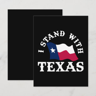 Carte D'accompagnement Je suis avec le Texas
