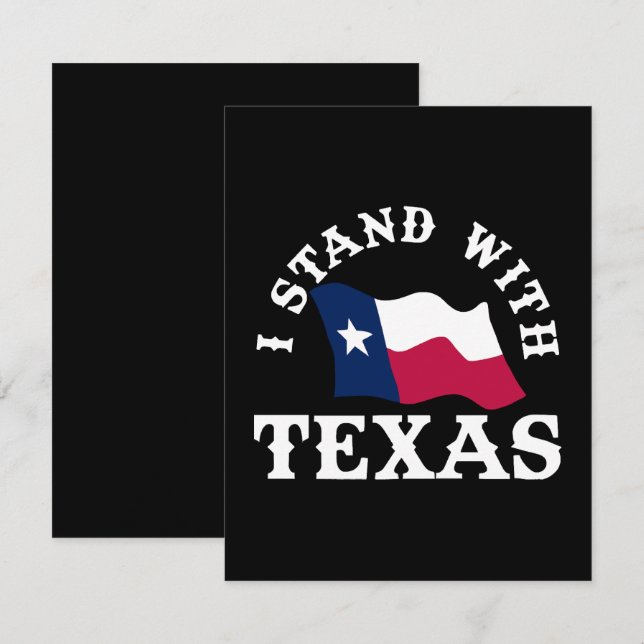 Carte D'accompagnement Je suis avec le Texas (Devant / Derrière)