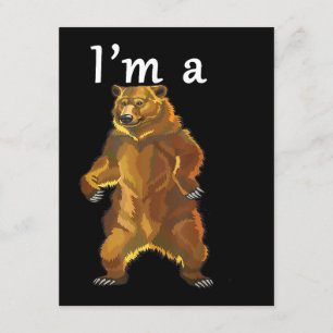 Carte D'accompagnement Je suis un ours grizzli et Brown