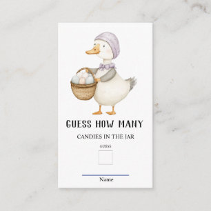 Carte D'accompagnement Jemima PuddleDuck Devine Combien De Baby showers J