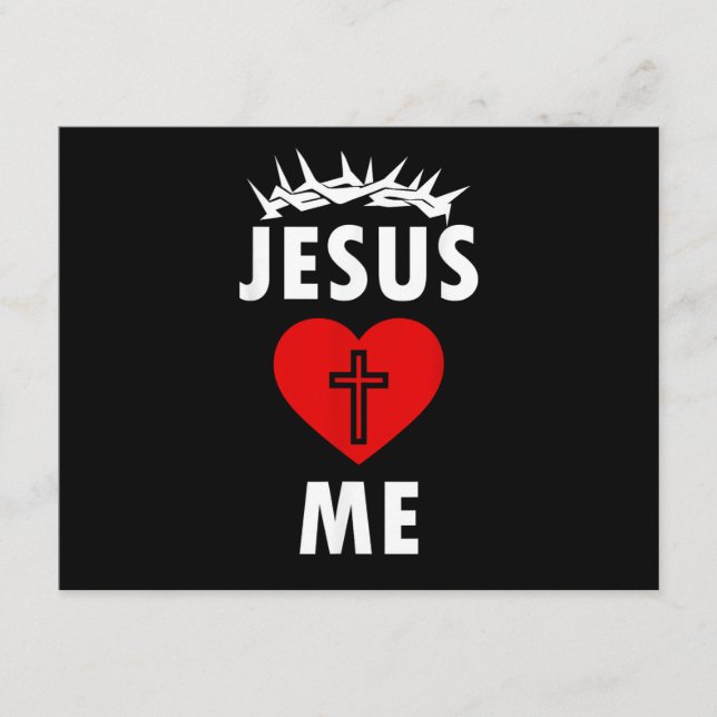 Carte D'accompagnement Jésus m'aime chrétien religieux (Devant)