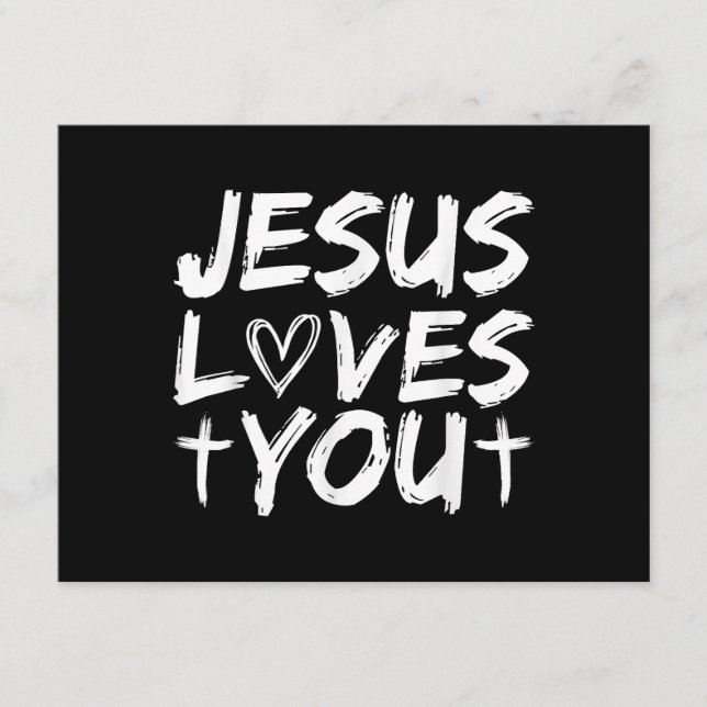 Carte D'accompagnement Jésus t'aime, Jésus (Devant)