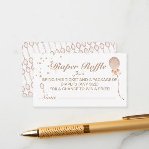 Carte D'accompagnement Jeu de Baby shower de  de  de la couche d'or Rose