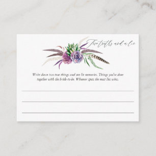 Carte D'accompagnement Jeu de Baby Shower Mariage sur les Succulentes Mys