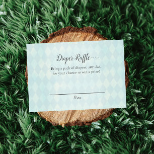 Carte D'accompagnement Jeu de Baby shower Raffin de lapin blanc