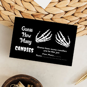 Carte D'accompagnement Jeu de combien de bonbons pour Baby Shower Hallowe