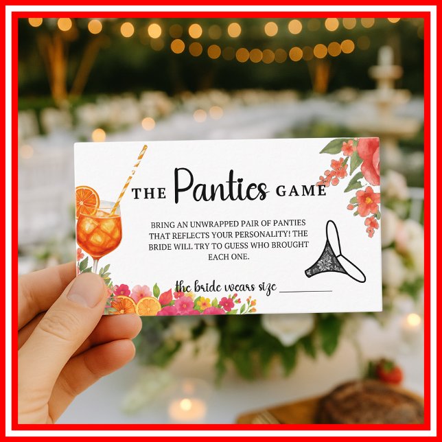 Carte D'accompagnement Jeu de culottes Amour au premier Spritz pour enter (Créateur téléchargé)