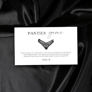 Carte D'accompagnement Jeu de culottes enterrement de vie de jeune fille