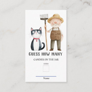 Carte D'accompagnement Jeu de devinette pour Baby Shower dans le jardin 