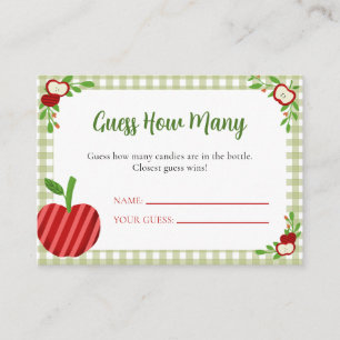 Carte D'accompagnement Jeu de devinette pour Baby Shower sur le thème de