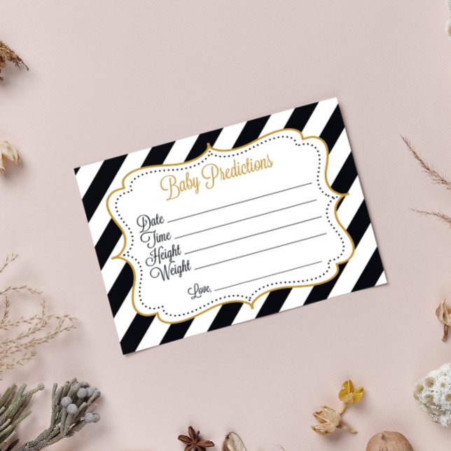 Carte D'accompagnement Jeu de douche prédictions bébé, Hauteur, Poids, Da (Créateur téléchargé)