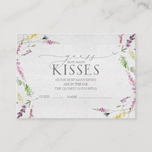 Carte D'accompagnement Jeu de Fête des mariées fleur sauvage aquarelle