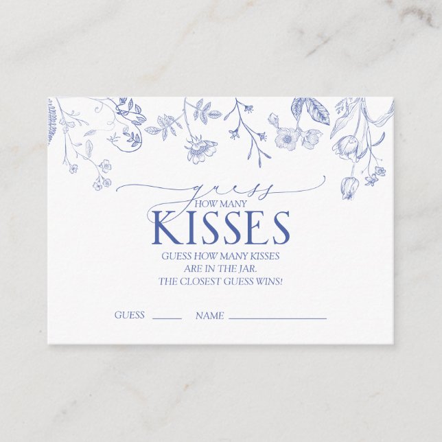 Carte D'accompagnement Jeu de Fête des mariées victorienne bleu et blanc (Devant)