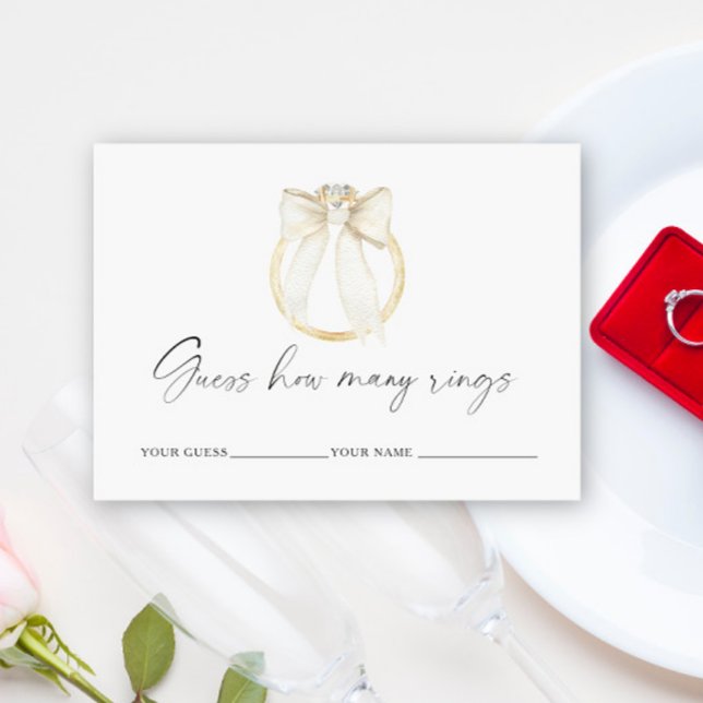 Carte D'accompagnement Jeu de l'anneau combien d'anneaux mariage (Créateur téléchargé)