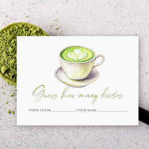 Carte D'accompagnement Jeu de mariage combien de baisers dans une tasse d