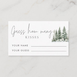 Carte D'accompagnement Jeu de mariage Snow In Love Combien de baisers 