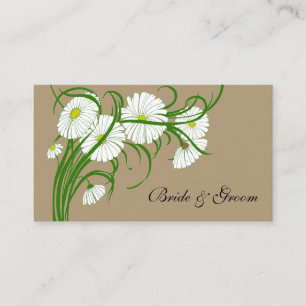 Carte D'accompagnement Jeu de Mariages vintage blanc Gerber Daisy Flowers