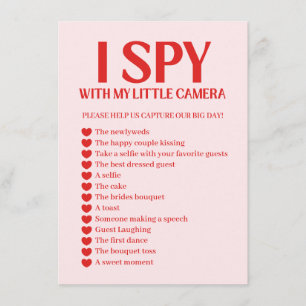 Carte D'accompagnement Jeu de photo de mariage de la Saint-Valentin I Spy
